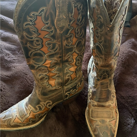 Ariat Women's Heeled Boots - Brown and Tan - Picture 2 of 3